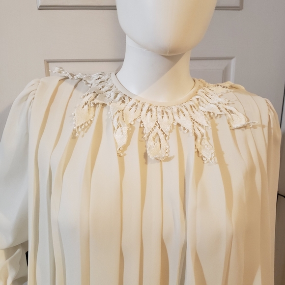 Vintage In The Mood Long Sleeve Pleated Dress size 6 - Picture 4 of 8